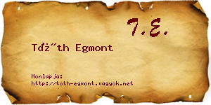 Tóth Egmont névjegykártya